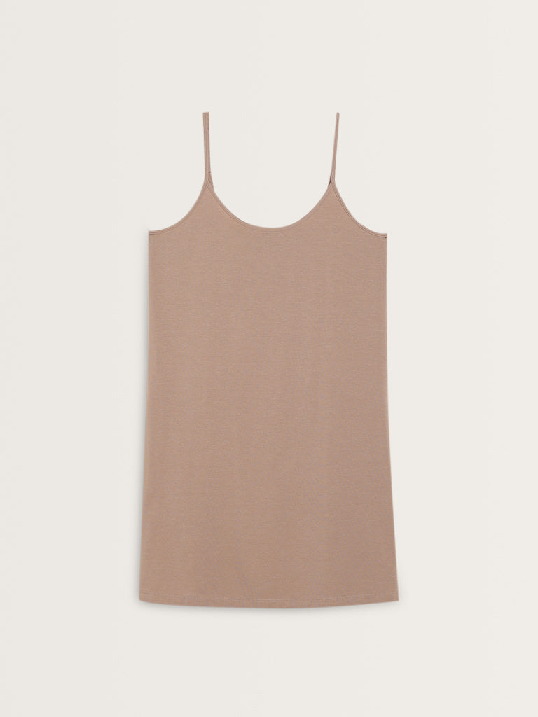 Wunderlove Solid Mauve Cotton Blend Slip