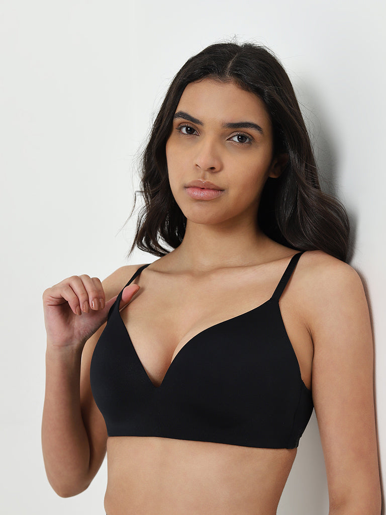 Wunderlove Black Padded Push Up Bra