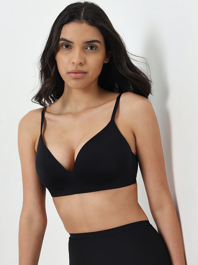 Wunderlove Black Padded Push Up Bra