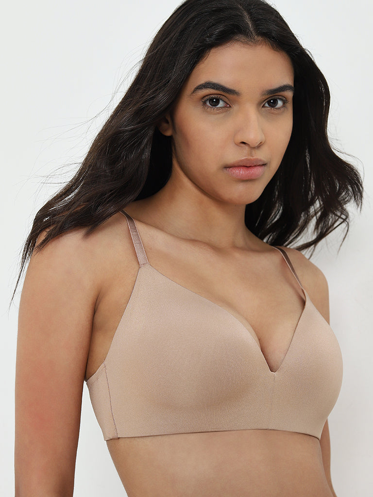 Wunderlove Taupe Padded Push Up Bra