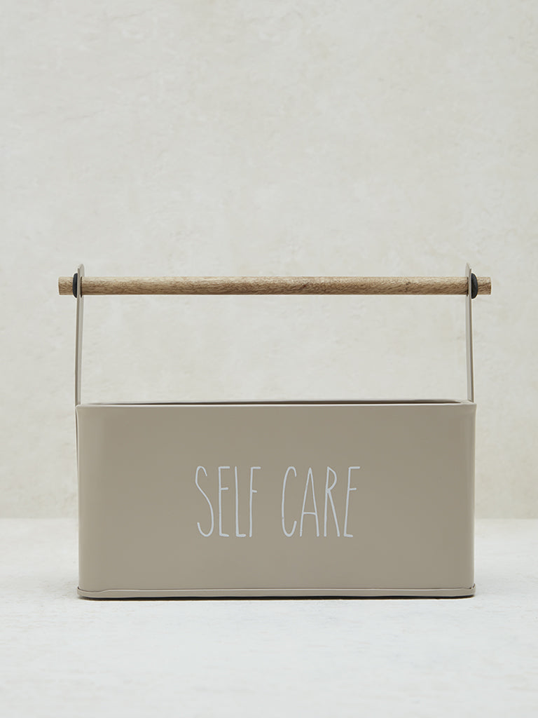 Westside Home Beige Text Design Caddy