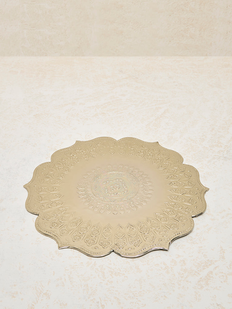 Westside Home Gold Lotus Etched Placemat