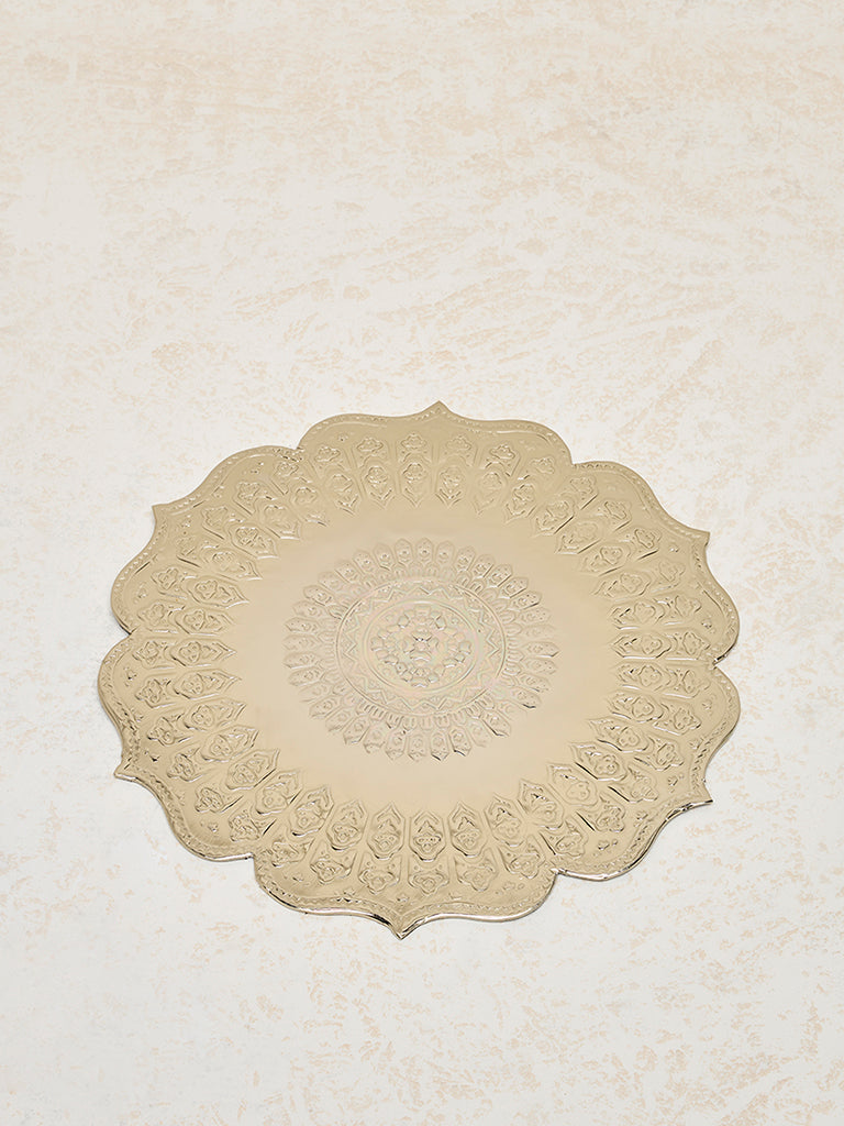 Westside Home Gold Lotus Etched Placemat