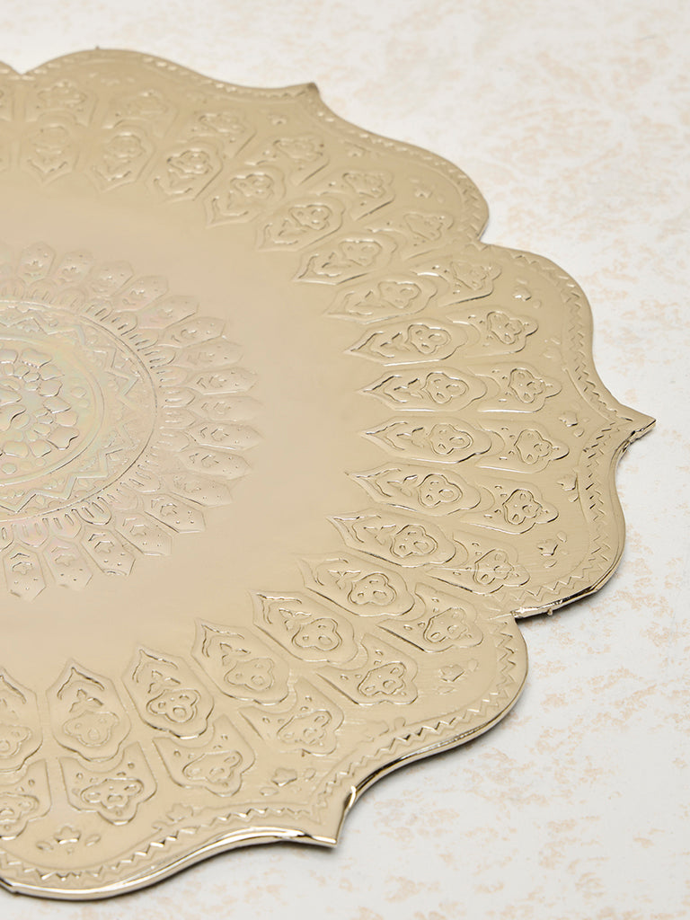 Westside Home Gold Lotus Etched Placemat