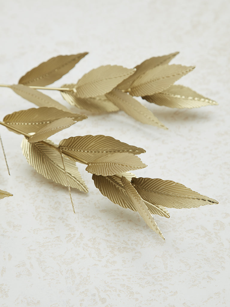 Westside Home Gold Metal Leaf Decorative Item