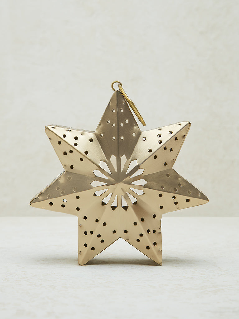 Westside Home Gold Star Tealight Candle Holder