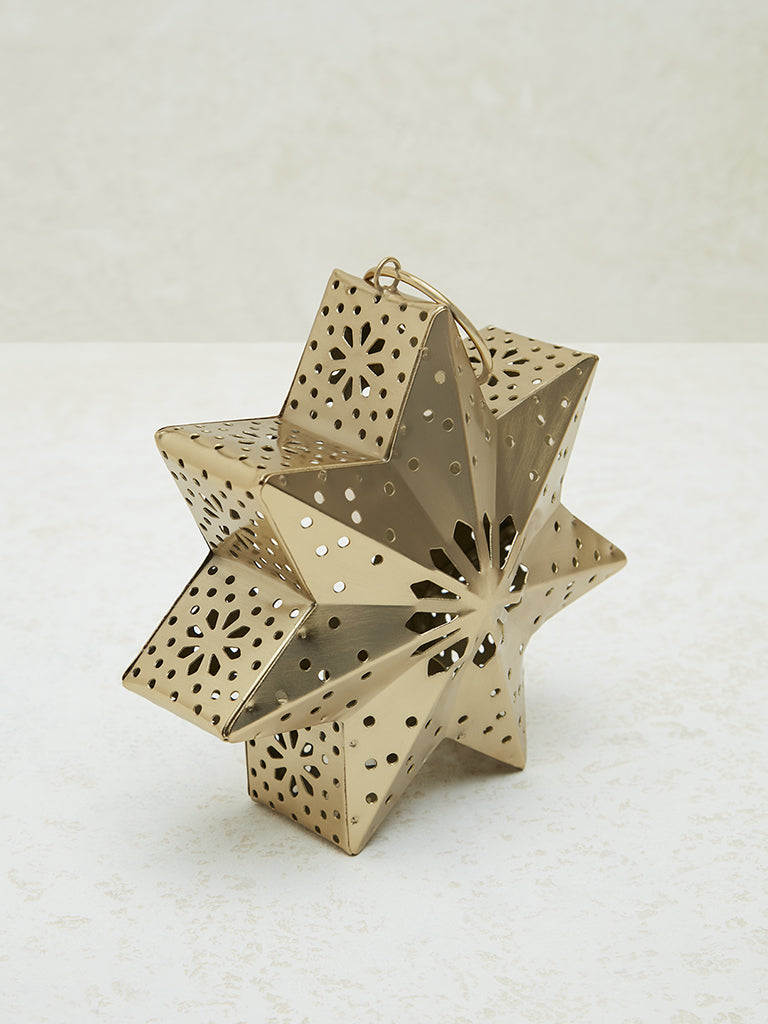 Westside Home Gold Star Tealight Candle Holder