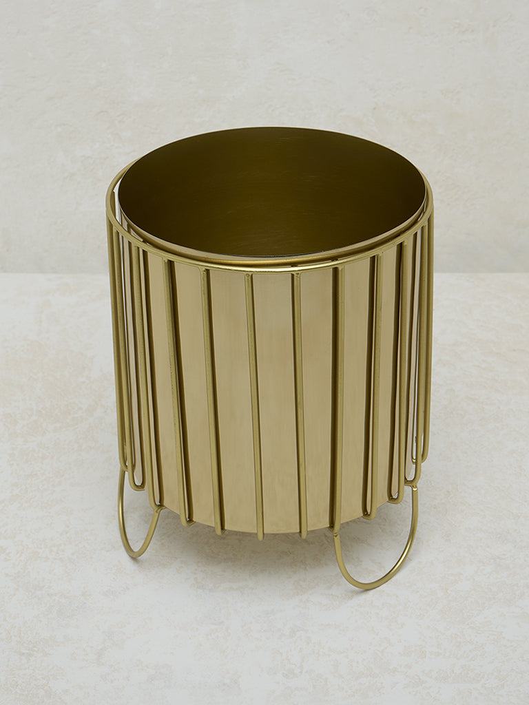 Westside Home Gold Caged Pot with Stand