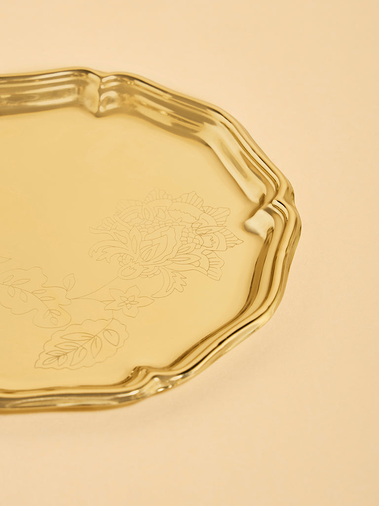 Westside Home Gold Cake Plate- Festive Season Gift