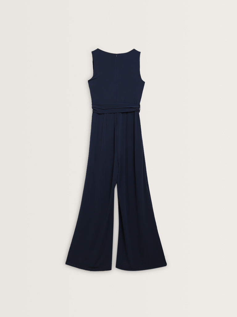 Wardrobe Navy Jumpsuit with Belt