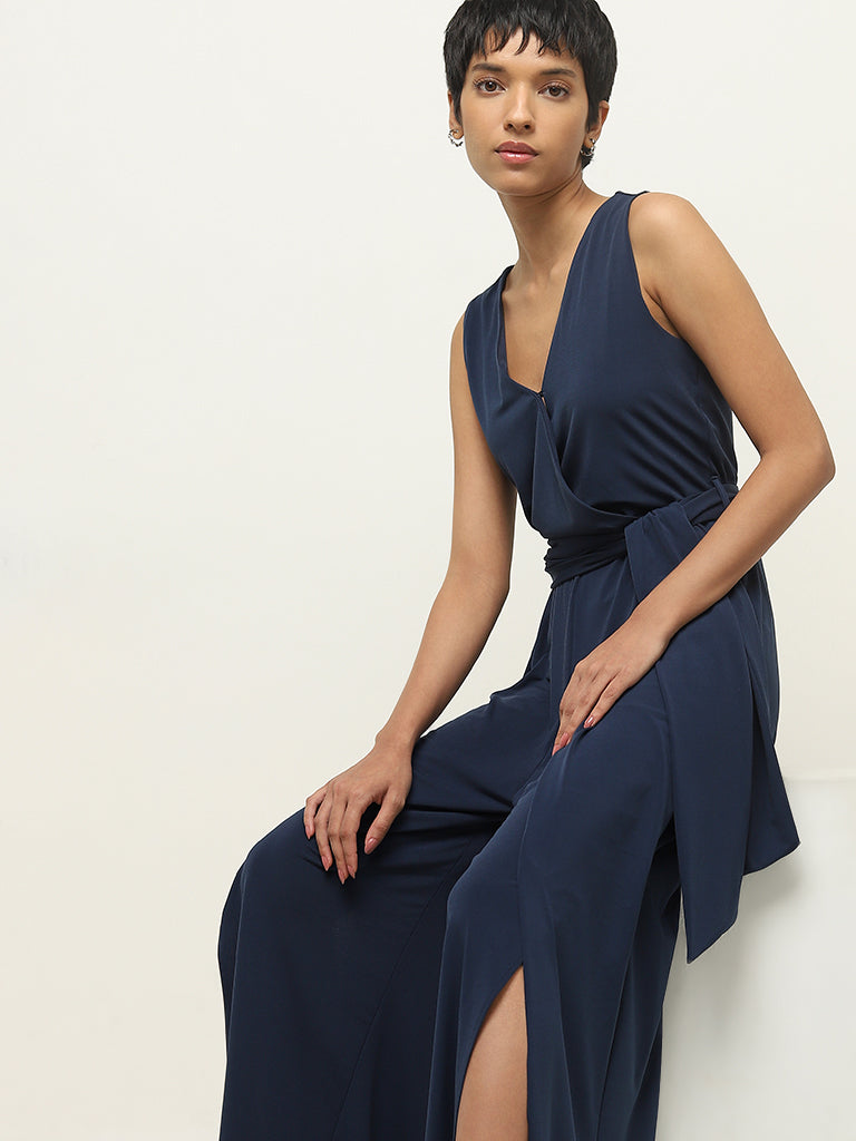 Jumpsuit with skirt navy best sale