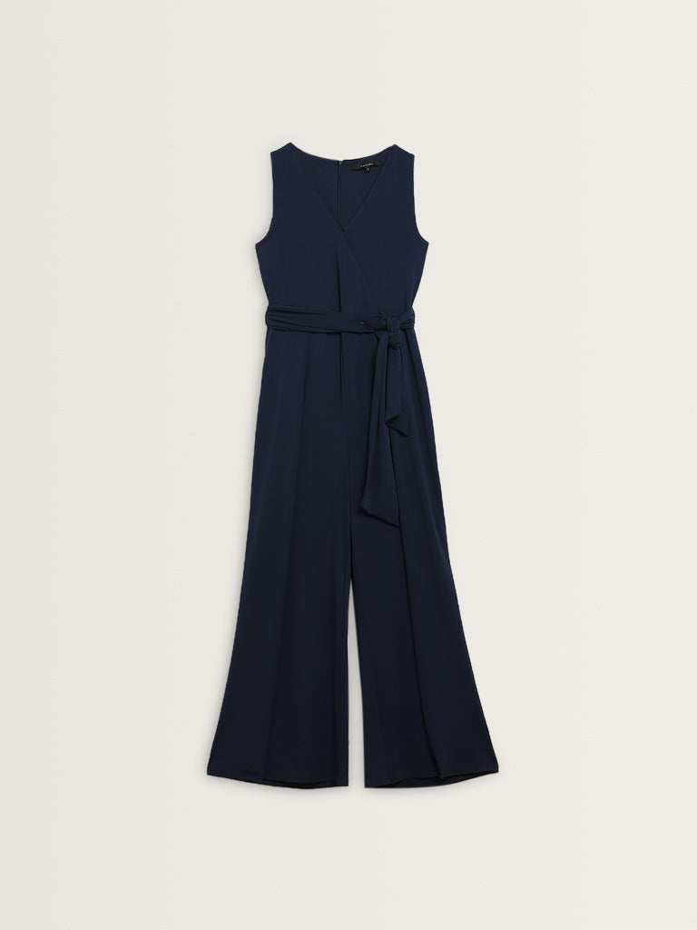 Wardrobe Navy Jumpsuit with Belt