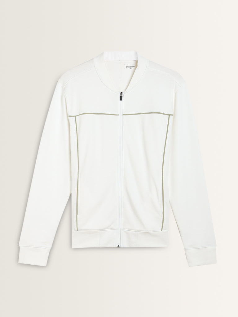 Studiofit Off-White Relaxed-Fit Jacket