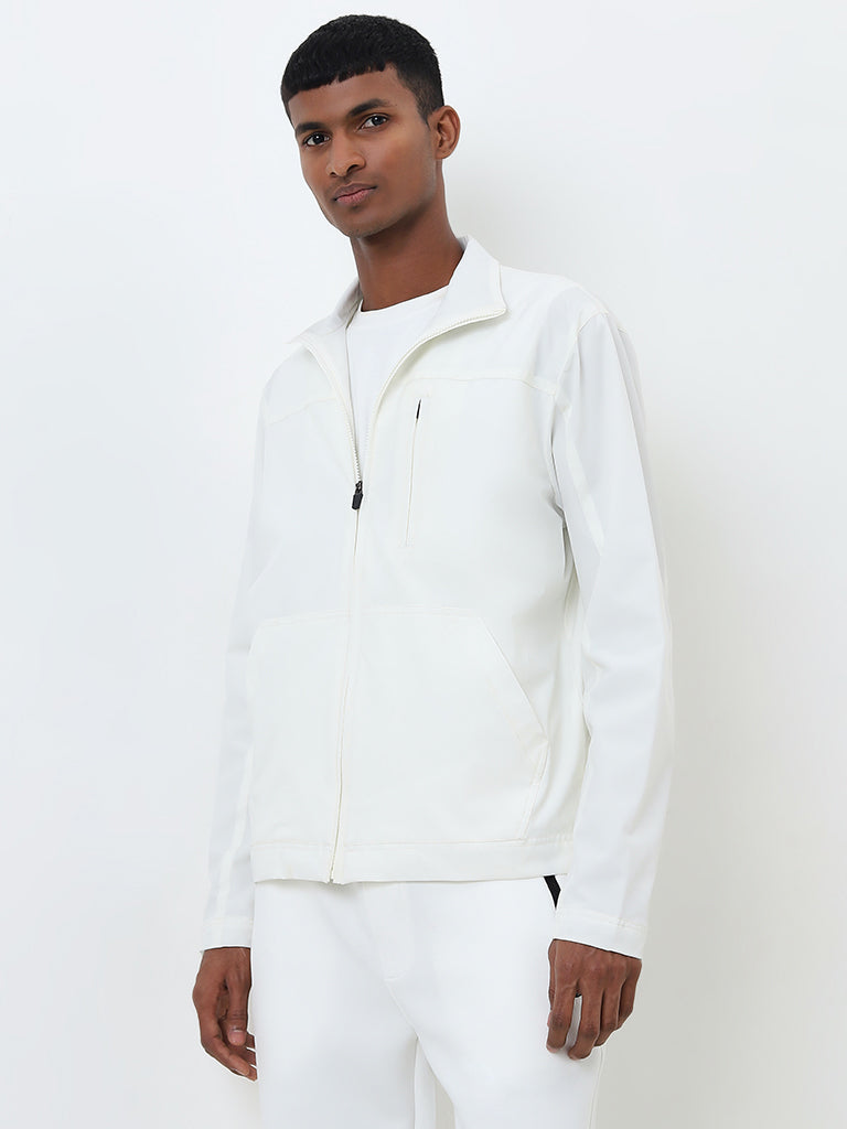 Studiofit Off-White Relaxed-Fit Jacket