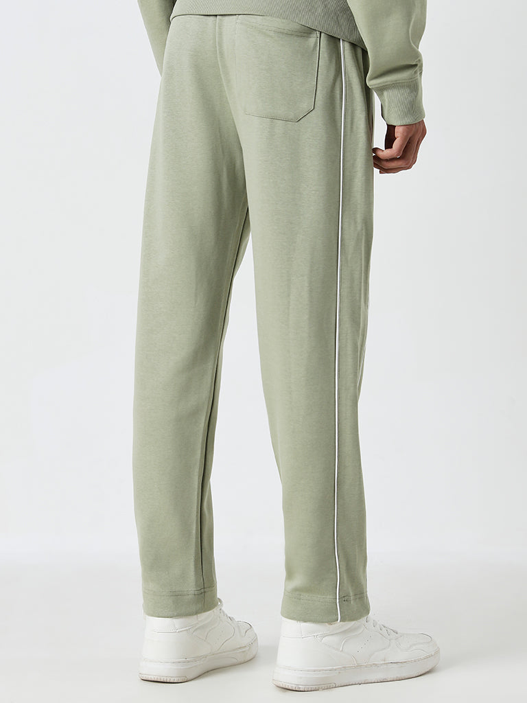 Studiofit Light Sage Relaxed Fit Cotton Blend Track Pants