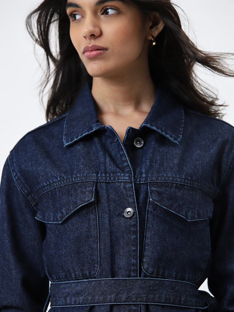 LOV Dark Blue Denim Jacket with Belt