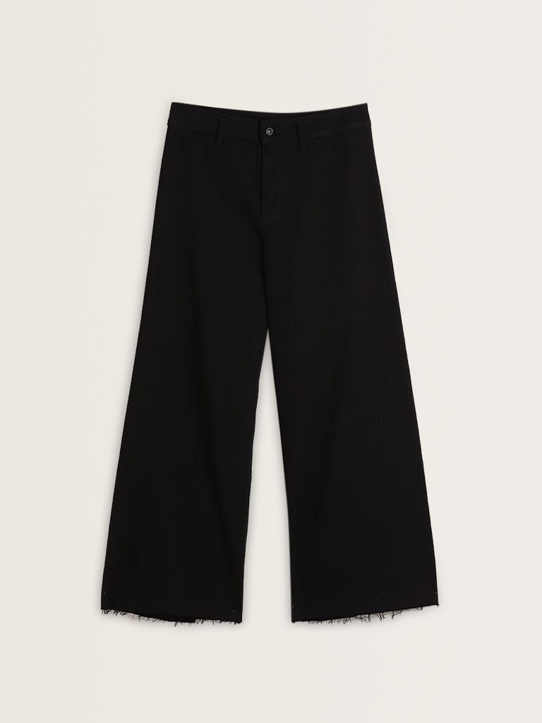 LOV Black Wide Leg - Fit High - Rise Jeans