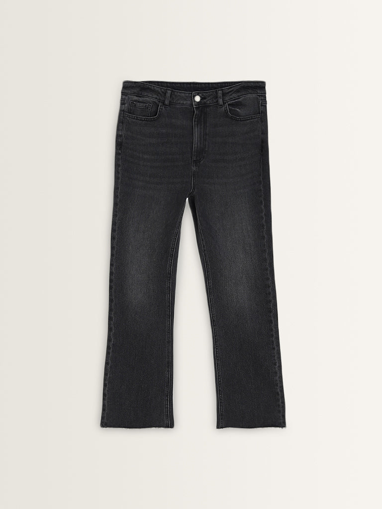 LOV Grey Straight - Fit High - Rise Jeans