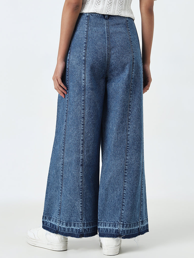 LOV Blue Wide Leg - Fit High - Rise Jeans