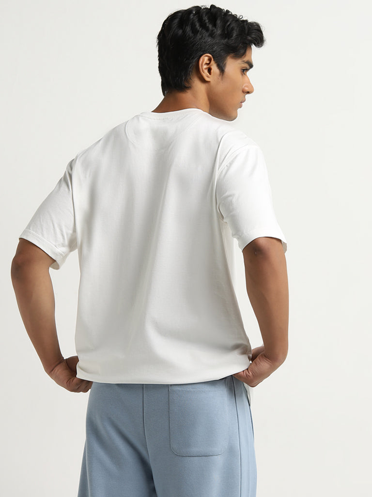 Studiofit White Slim-Fit Cotton T-Shirt