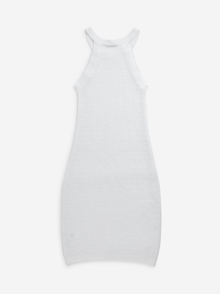 Y&F Kids White Knitted Casual Dress