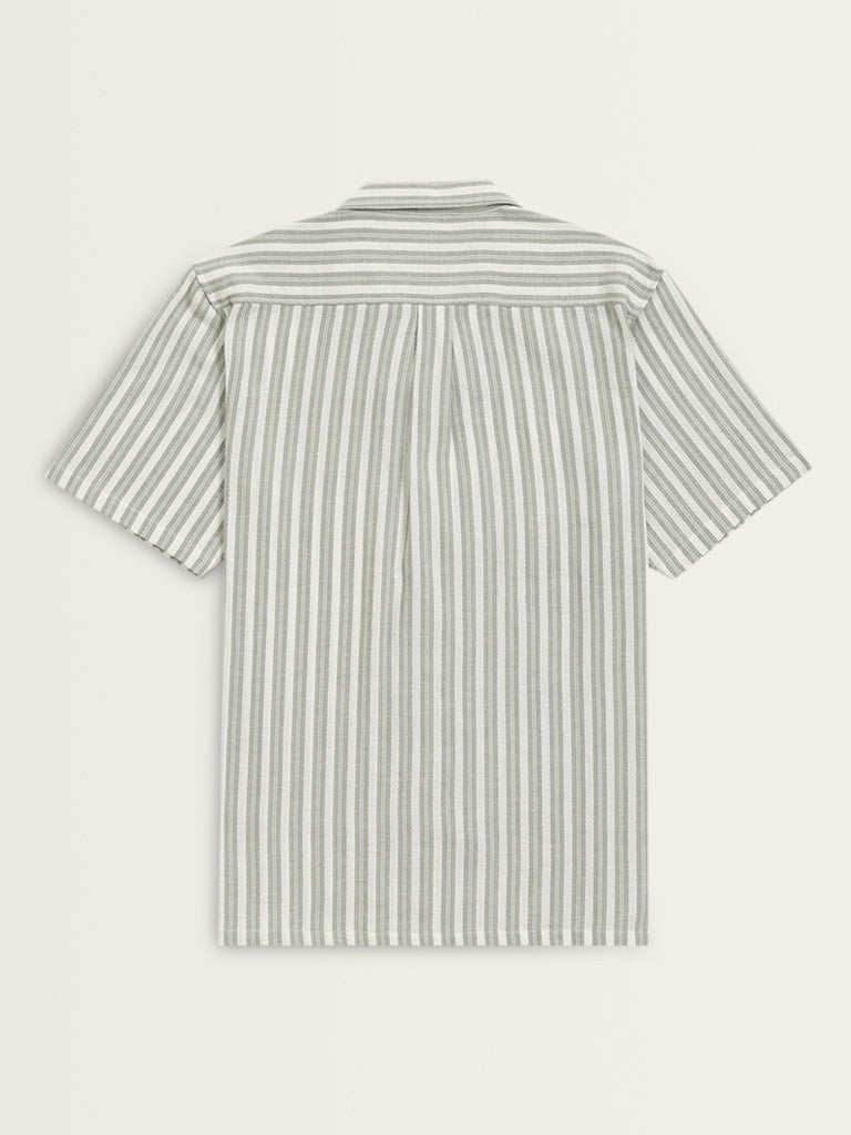 ETA Sage Striped Relaxed-Fit Cotton Shirt