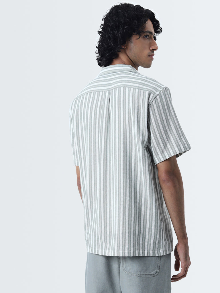 ETA Sage Striped Relaxed-Fit Cotton Shirt