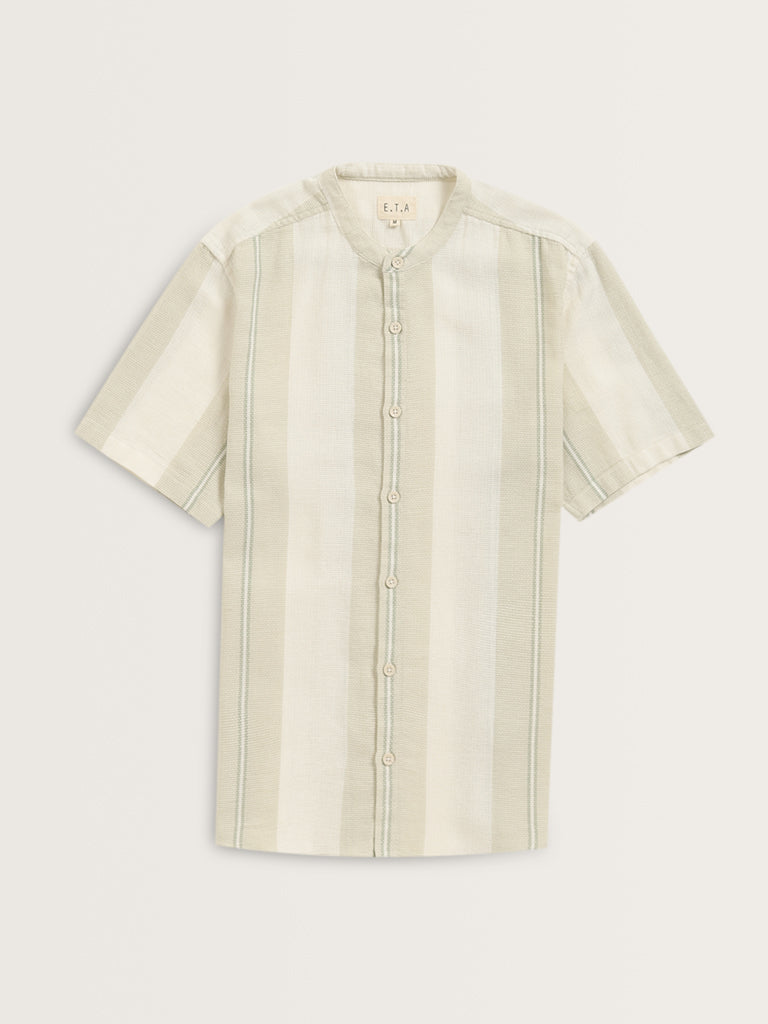 ETA Sage Textured Resort-Fit Cotton Shirt