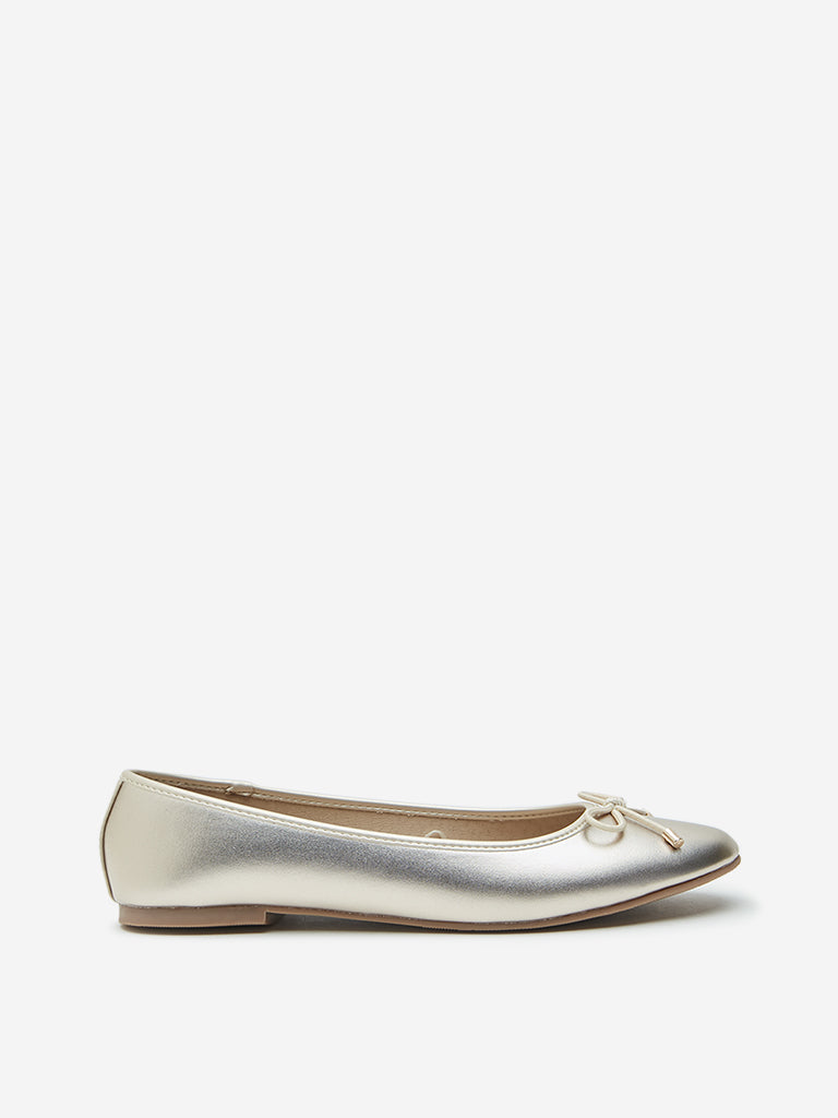 LUNA BLU Gold Bow-Design Ballerina