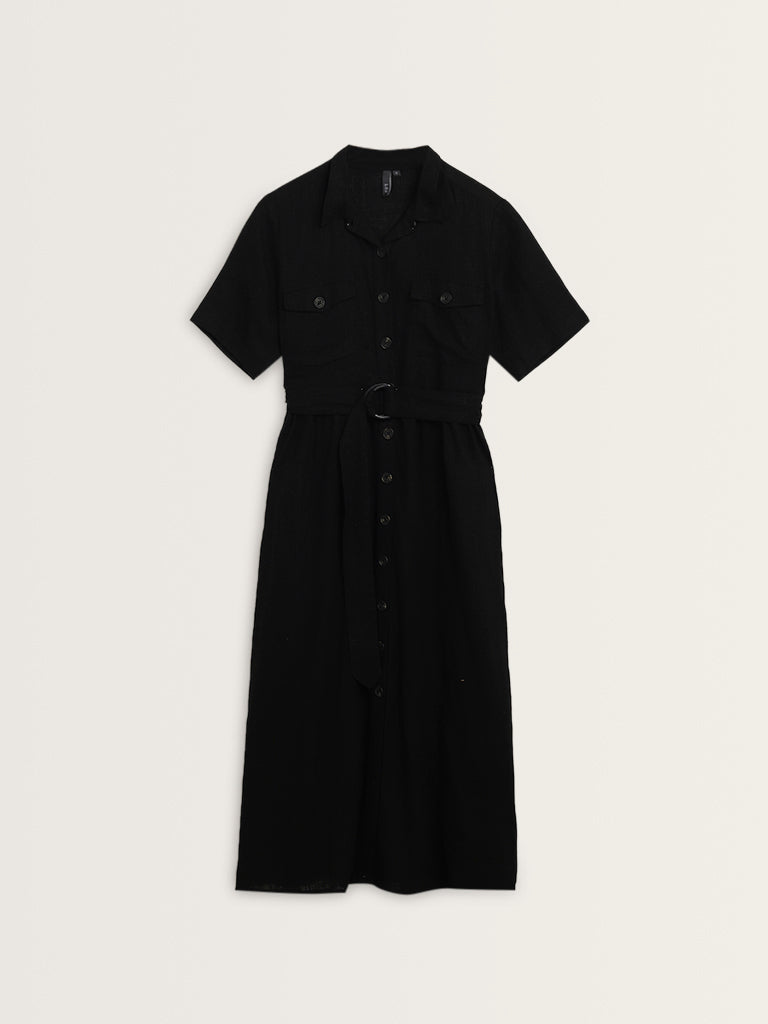 LOV Black Shirt Dress with Belt