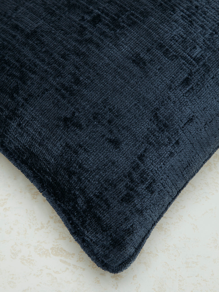 Westside Home Dark Navy Chenille Cushion Cover