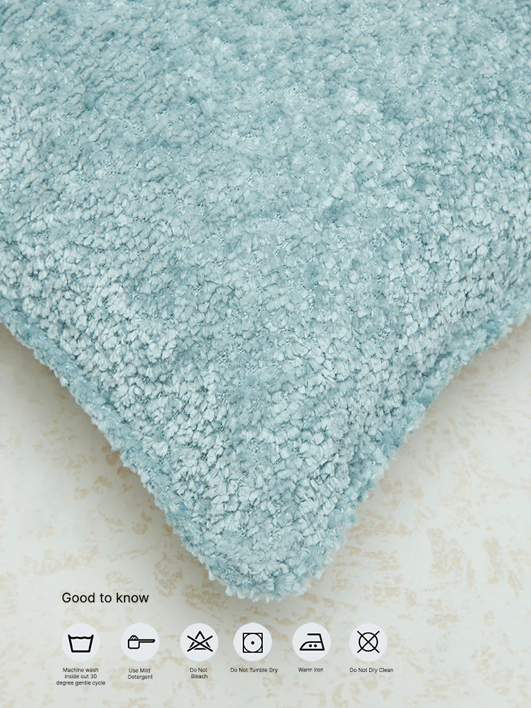 Westside Home Dusty Blue Chenille Cushion Cover