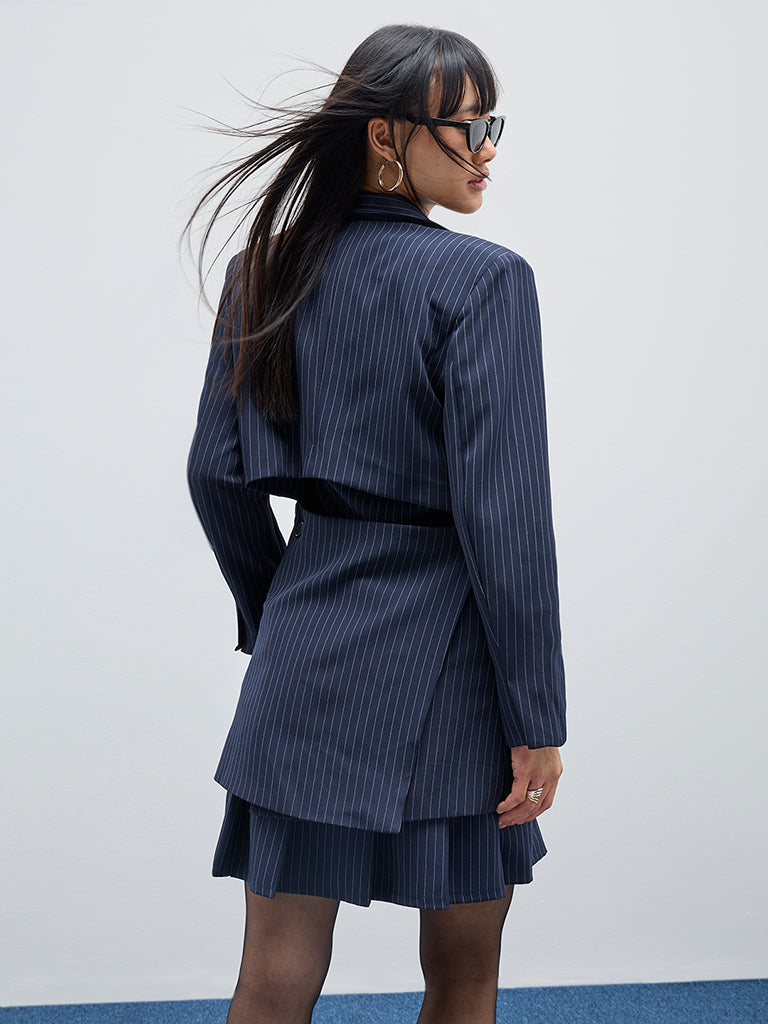 Nuon Navy Pinstripe Blazer