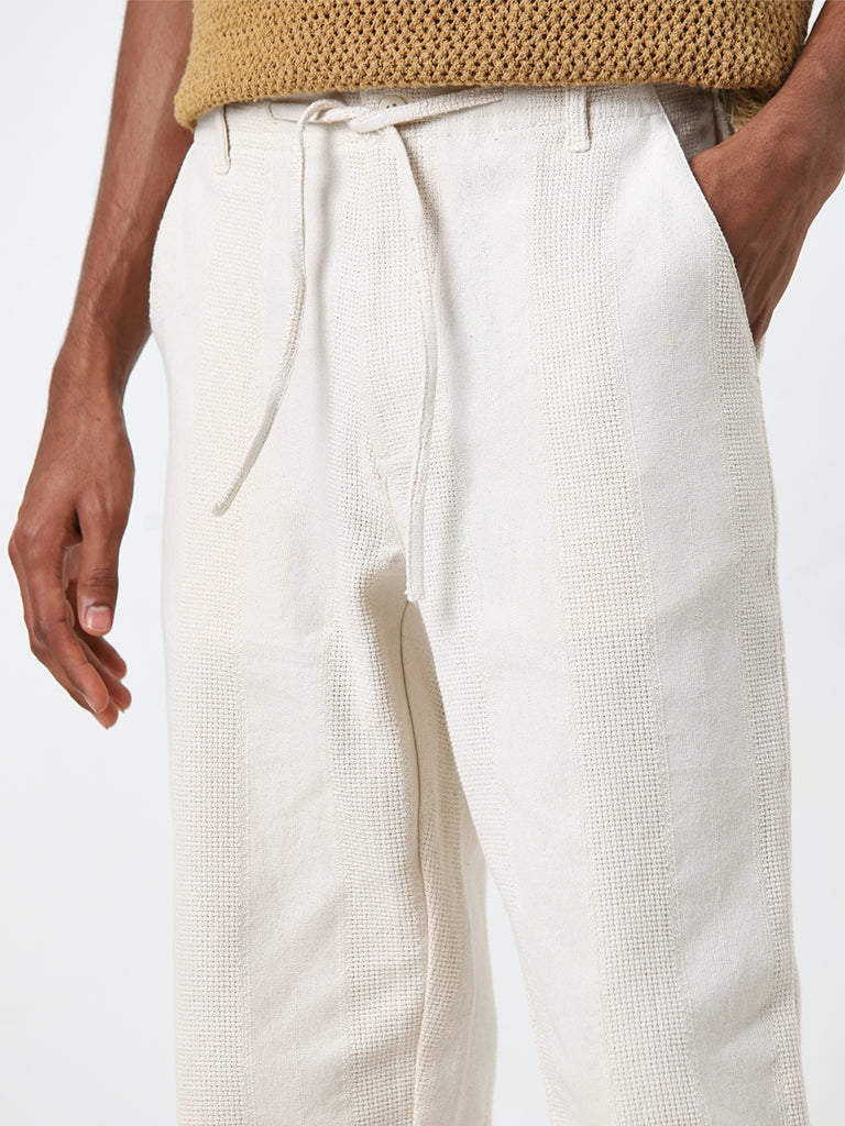 ETA Off-White Relaxed-Fit Mid-Rise Cotton Chinos