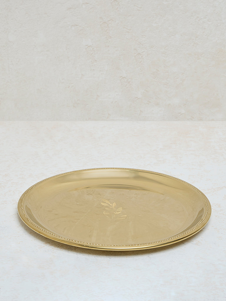 Westside Home Gold Leaf Etched Side Plate