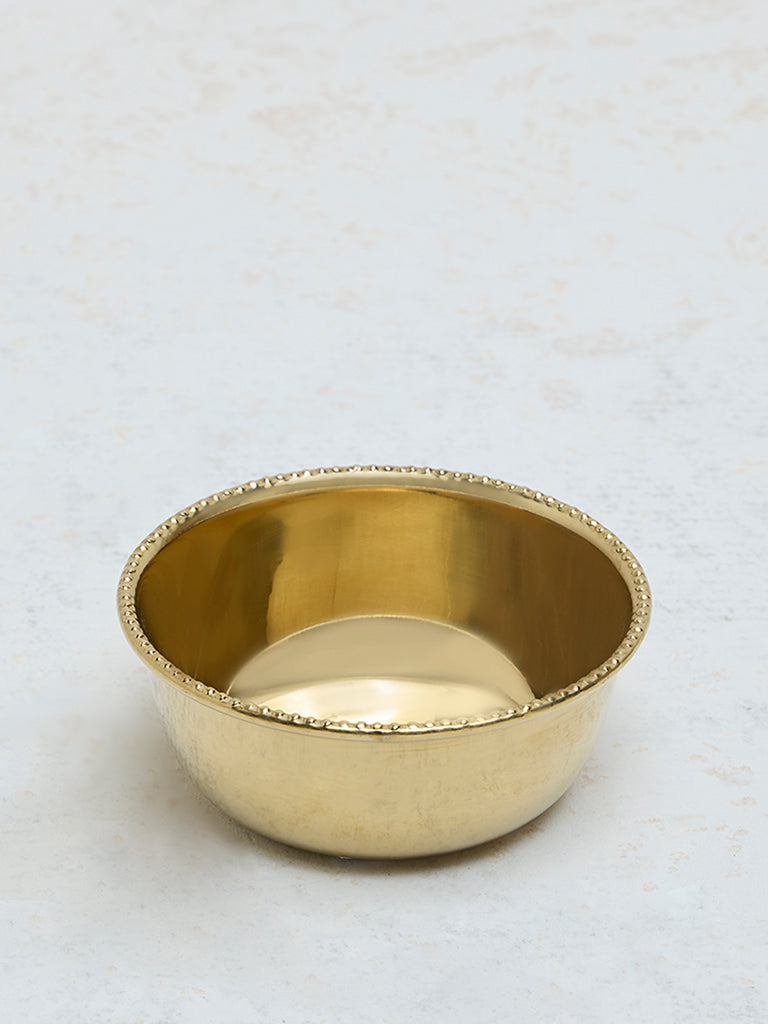 Westside Home Gold Leaf Etched Small Bowl