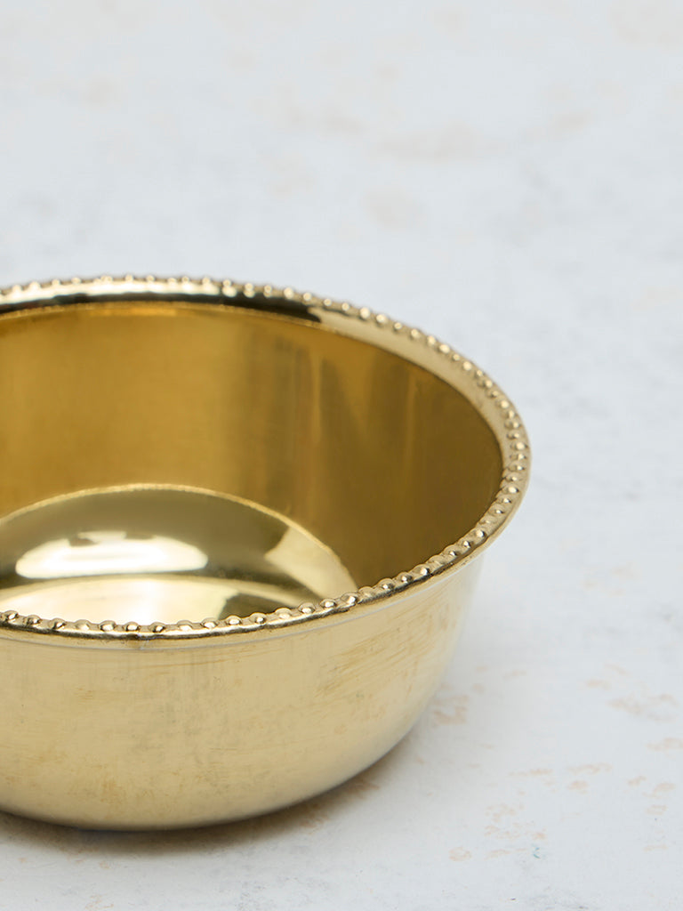 Westside Home Gold Leaf Etched Small Bowl