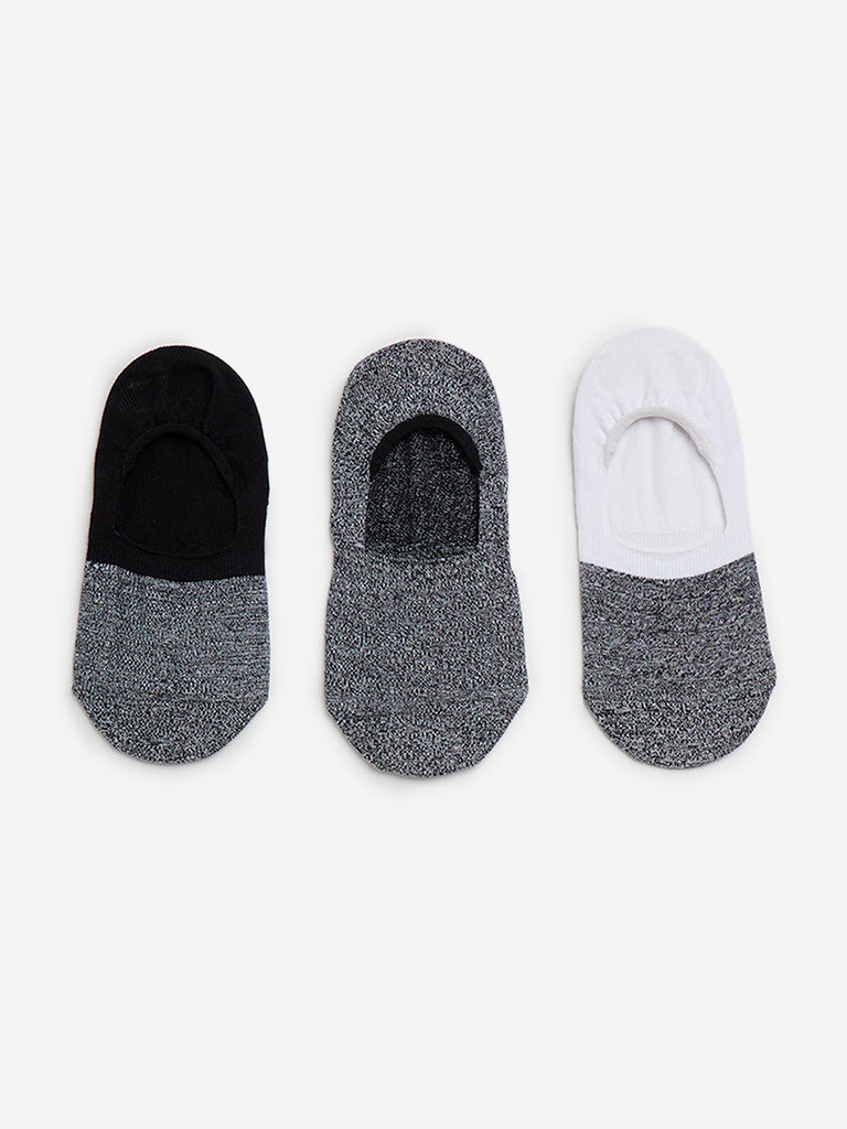 WES Lounge Grey Cotton Socks - Pack of 3