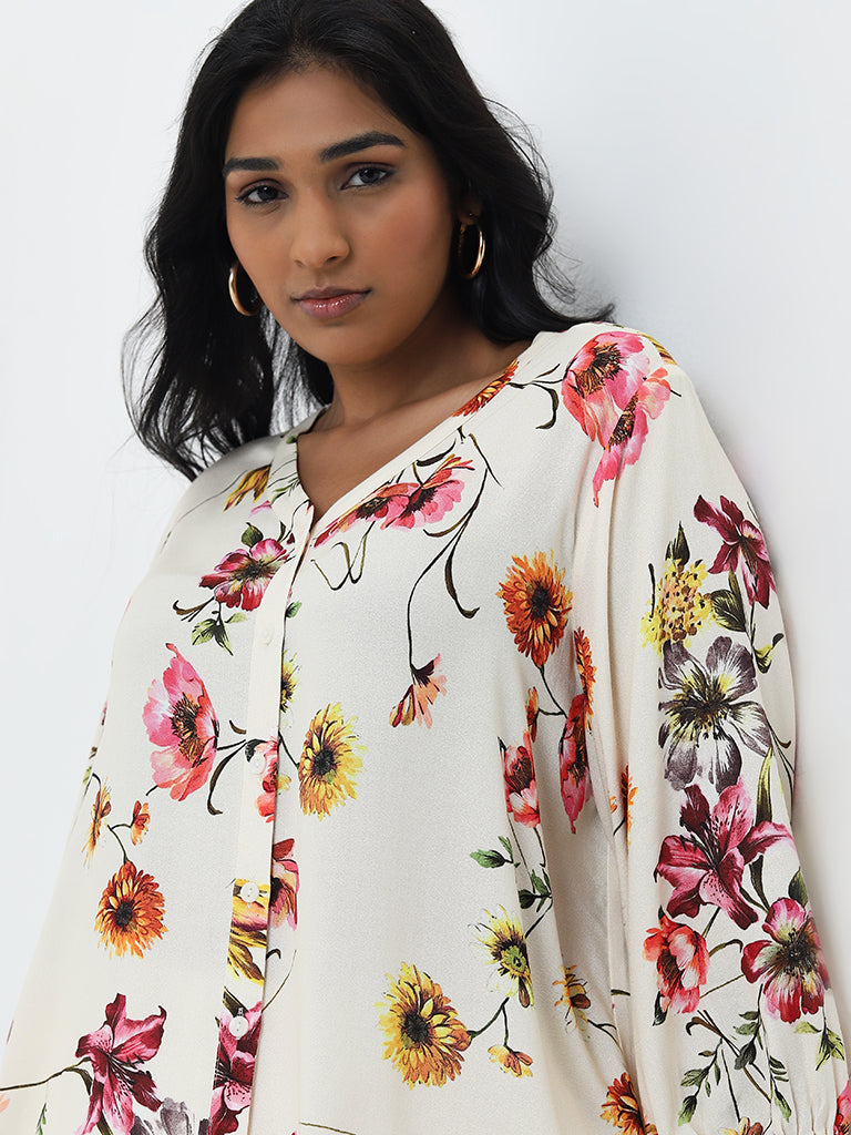 Gia Multicolour Floral Print Top