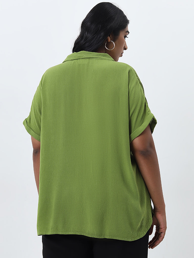 Gia Green Textured Top