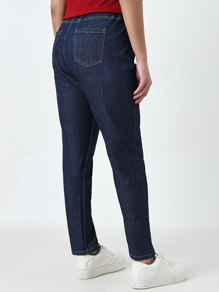 Gia Blue Relaxed - Fit High - Rise Jeans