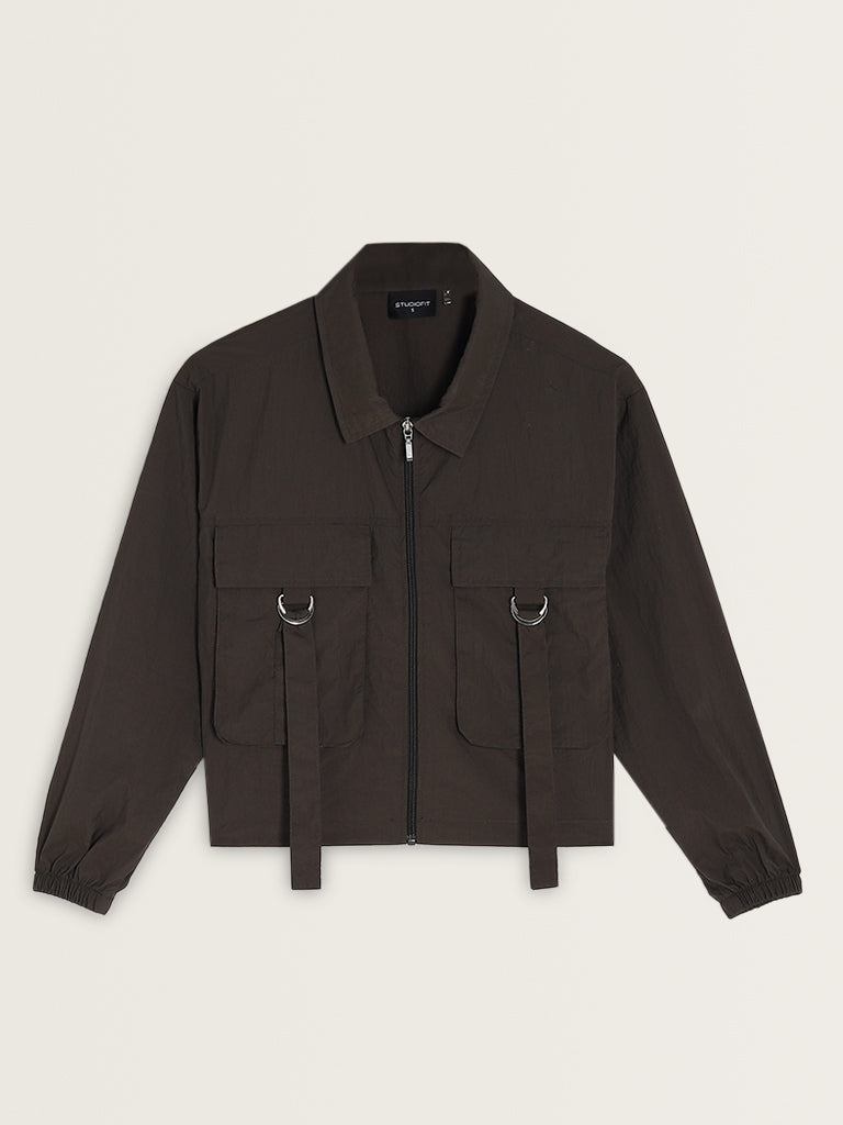 Studiofit Olive Utility Cotton Jacket