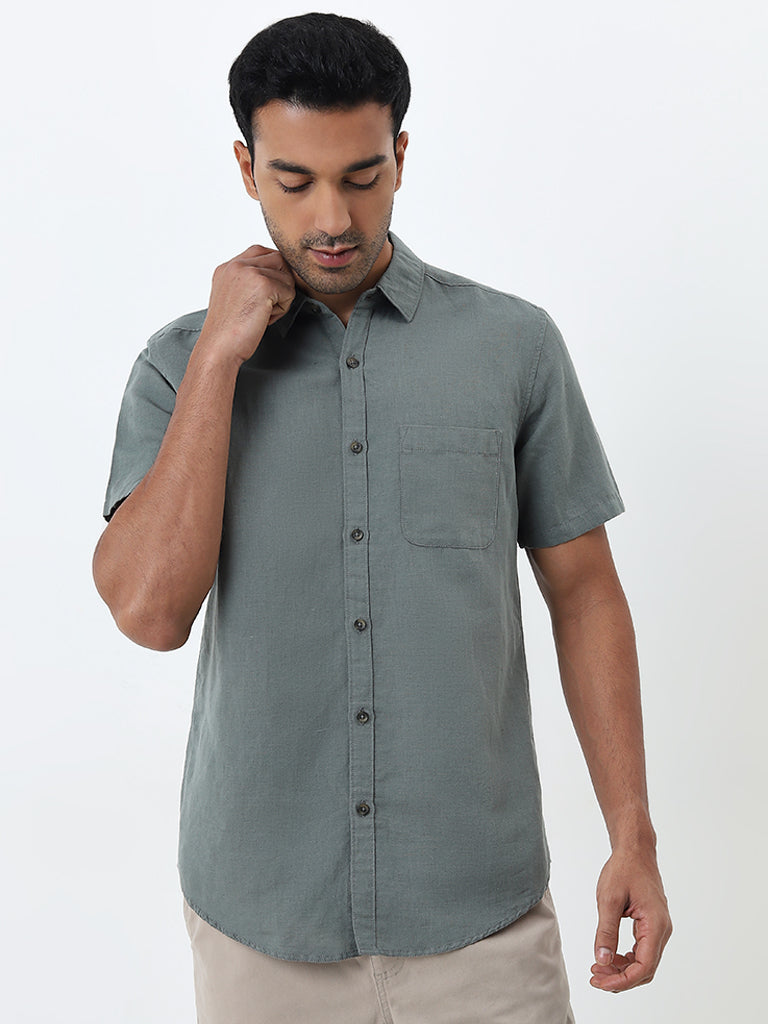 WES Casuals Sage Slim-Fit Shirt