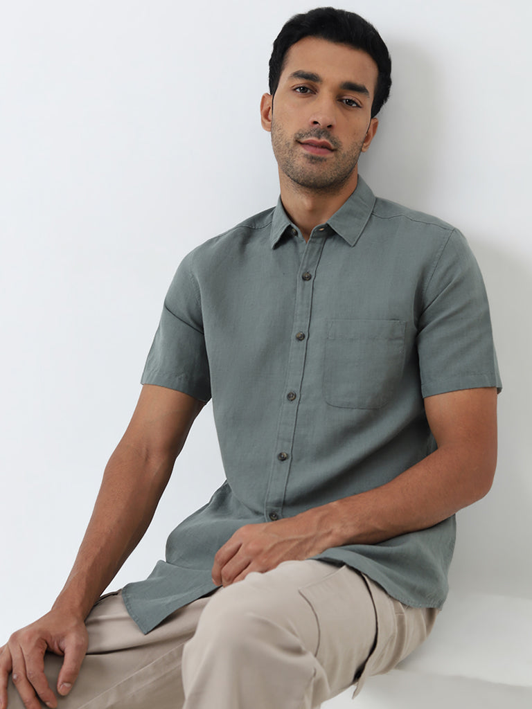 WES Casuals Sage Slim-Fit Shirt