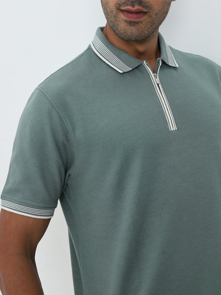 WES Casuals Sage Relaxed-Fit Polo T-Shirt