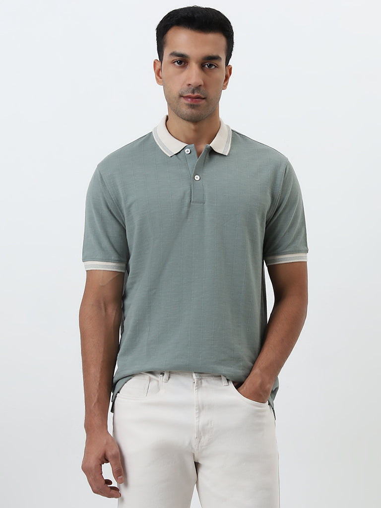 WES Casuals Sage Relaxed-Fit Polo T-Shirt