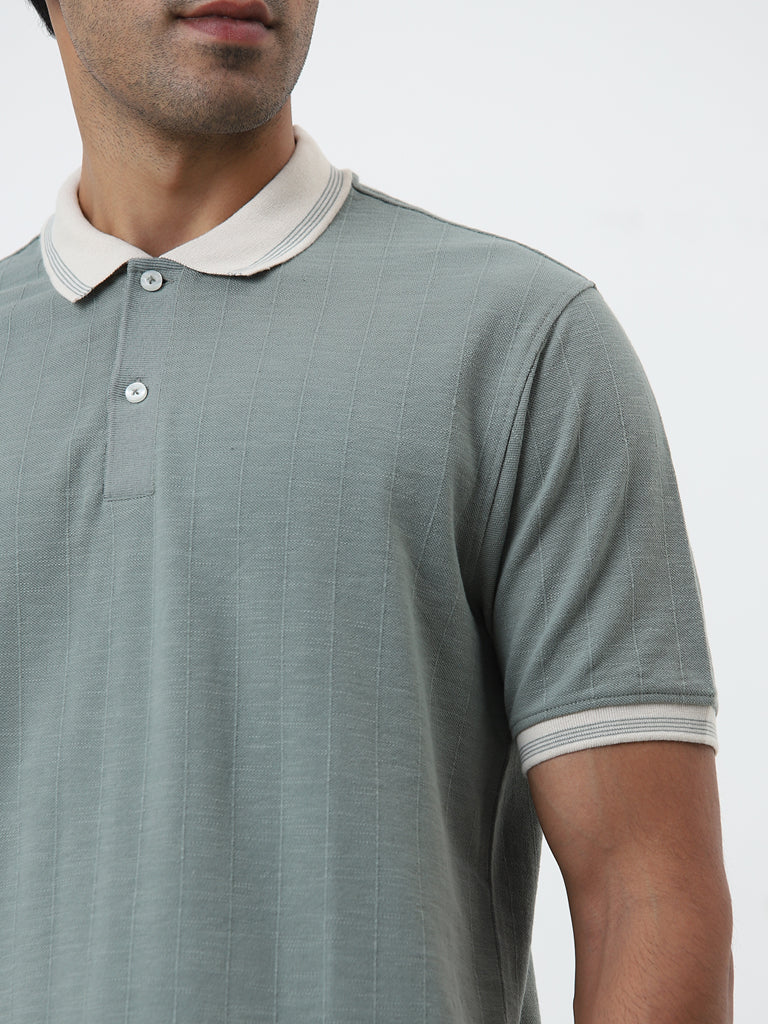 WES Casuals Sage Relaxed-Fit Polo T-Shirt