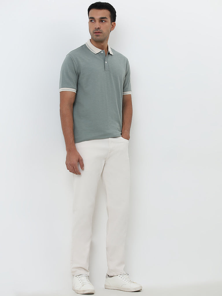 WES Casuals Sage Relaxed-Fit Polo T-Shirt