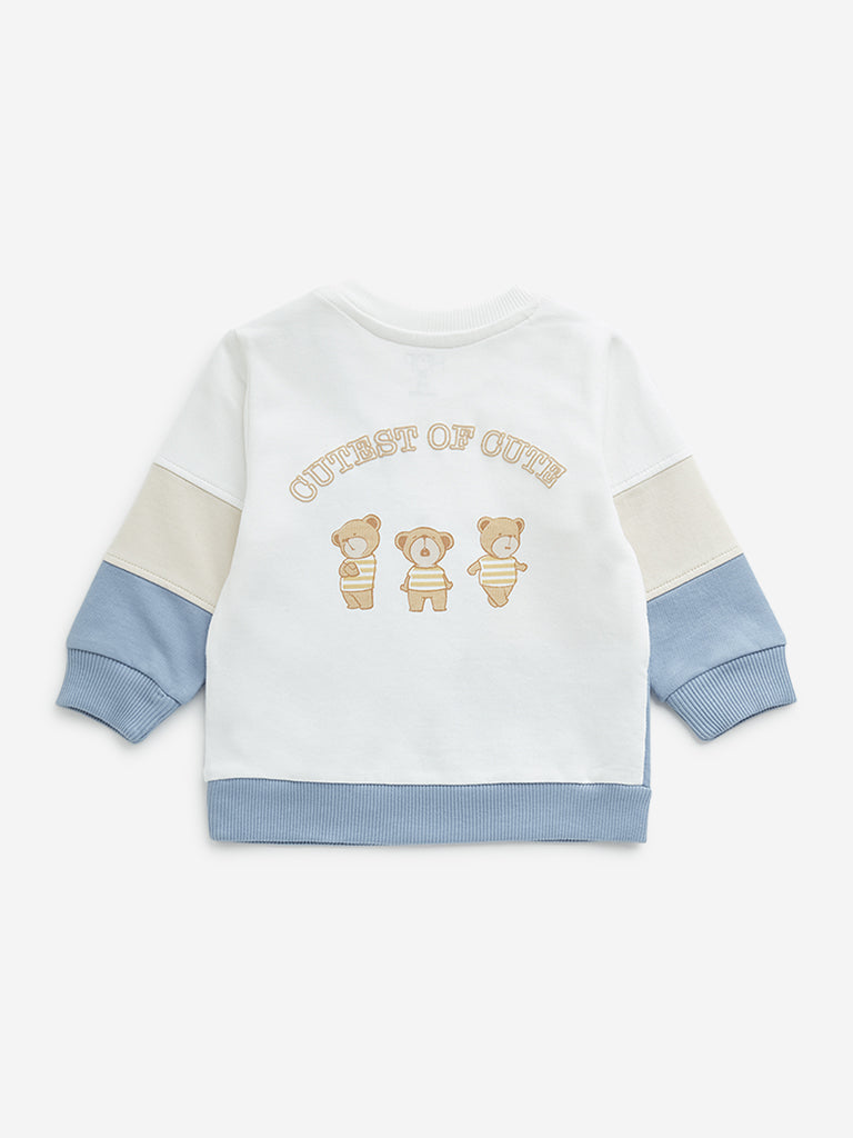 HOP Baby Multicolour Colour-Blocked Cotton Sweatshirt