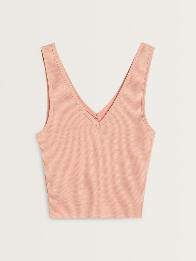 Superstar Peach Waffle Textured Tank Top